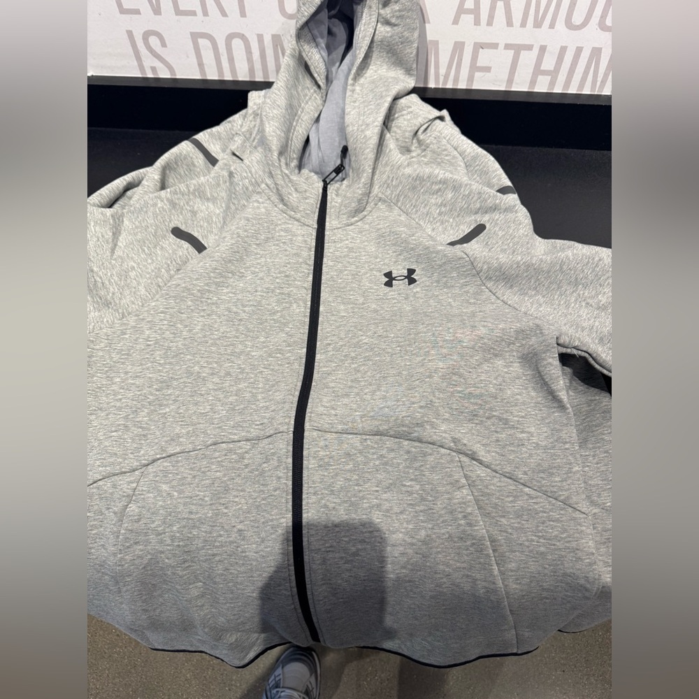 Under Armour Heather Gray Full-Zip Hoodie